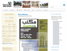Tablet Screenshot of abubakrmasjid.org